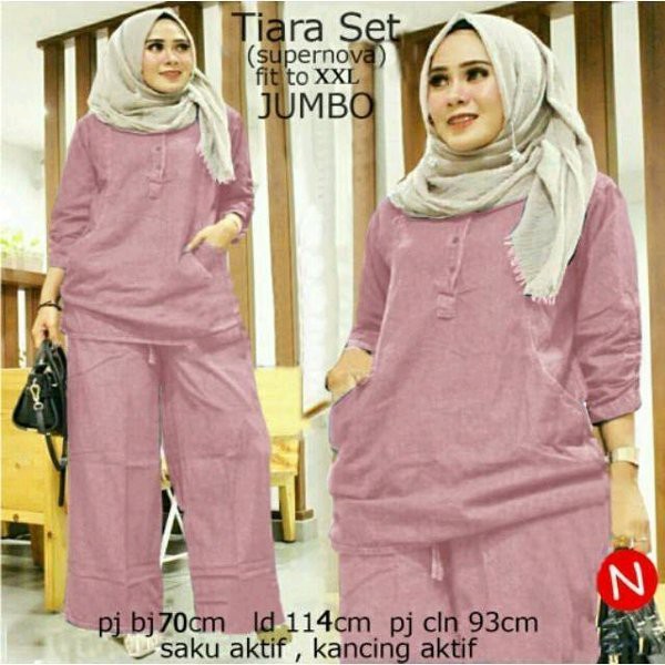 Baju Setelan Wanita Hijab Stelan Kulot Supernova