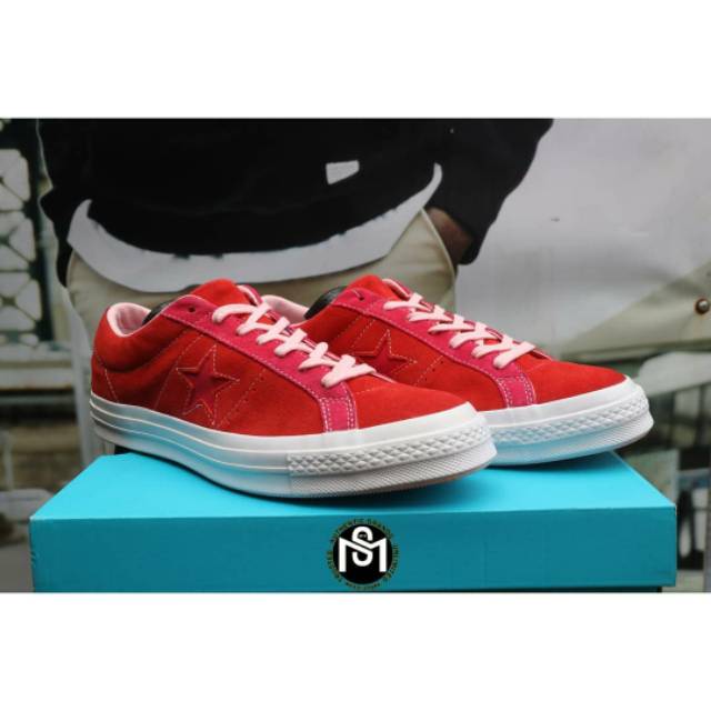 pink converse one star mens