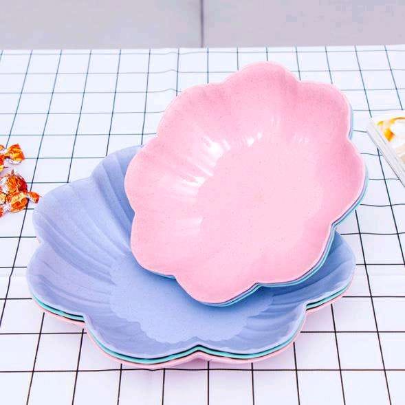 Piring Snack Plastik Bentuk Bunga WadahTempat Buah