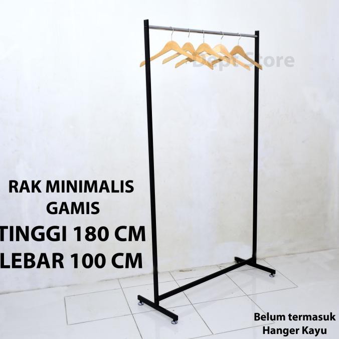 Best Product Rak Gantungan Baju Gamis Minimalis Hitam Gawangan, Rak Gantungan Baju Gamis Minimalis H