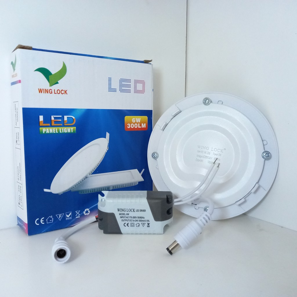 LAMPU DOWNLIGHT LED 6 WATT PUTIH LAMPU PANEL LED 6w TIPIS BULAT INBOW