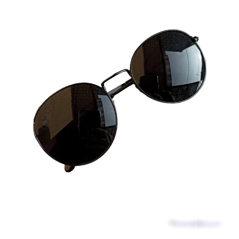 0Kacamata Bulat Hitam Pria Wanita  / kacamata oval hitam / kacamata retro fashion korea