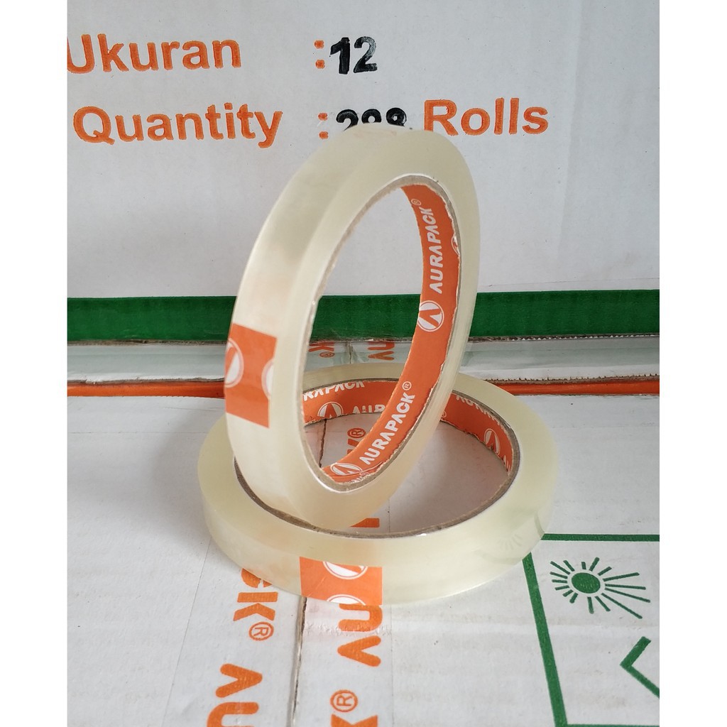 

LAKBAN BENING / LAKBAN OPP 0.5 INCH X 72 YARD / AURAPACK / LAKBAN BENING 12MM / KUALITAS DAIMARU