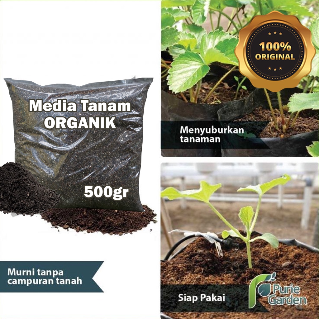 Media Tanam Organik 500gr Siap Pakai Tanaman Buah Bunga Dan Sayur PG SBY