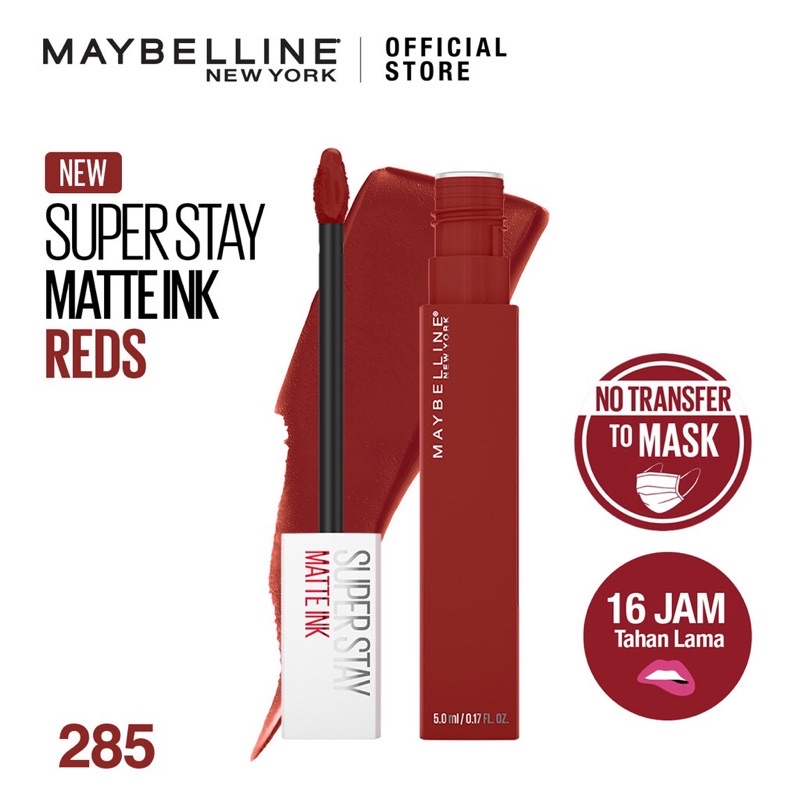 MAYBELLINE SUPERSTAY MATTE INK LIPCREAM LIPSTICK NO.285 285 GRITTY