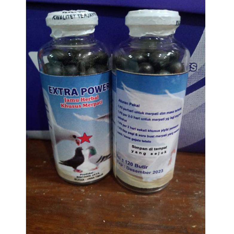 

[KODE KSPV9] Extra Power 100% Herbal, Isi 120 butir, Jamu Giring, Jamu Keket, Jamu Merpati