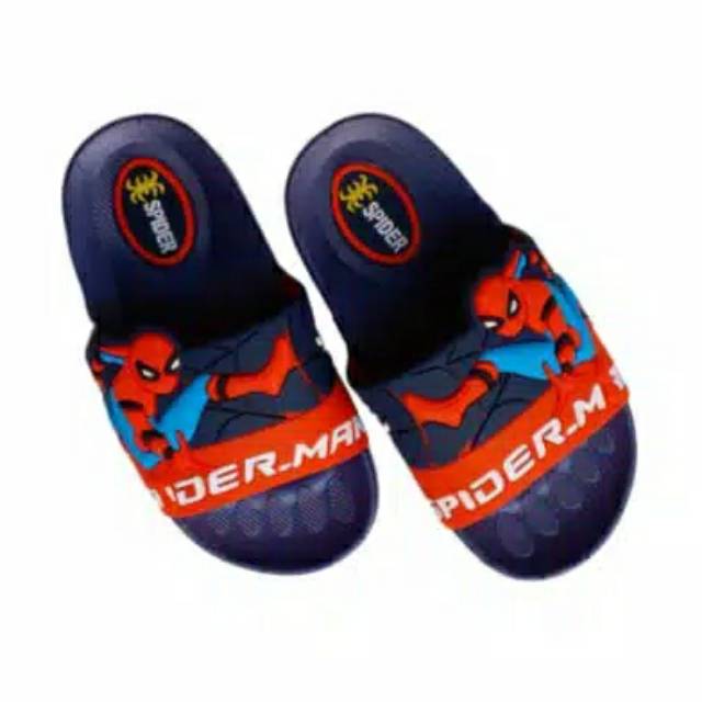 gos SANDAL SPIDERMAN Sandal Anak Selop Karet Import Berkualitas 1-8 Tahun