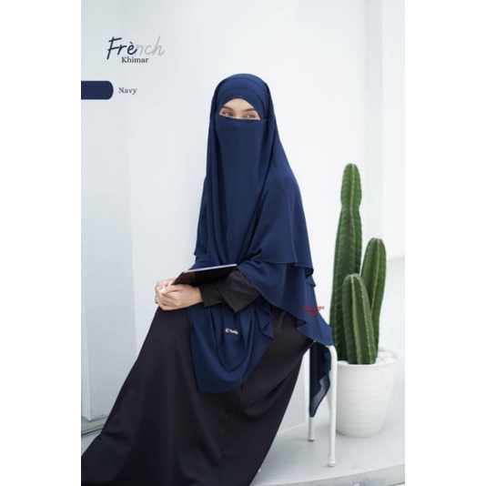 (BISA COD) NEHA FRENCH KHIMAR DAILY JUMBO SYARI BY KHUMAIRA-2
