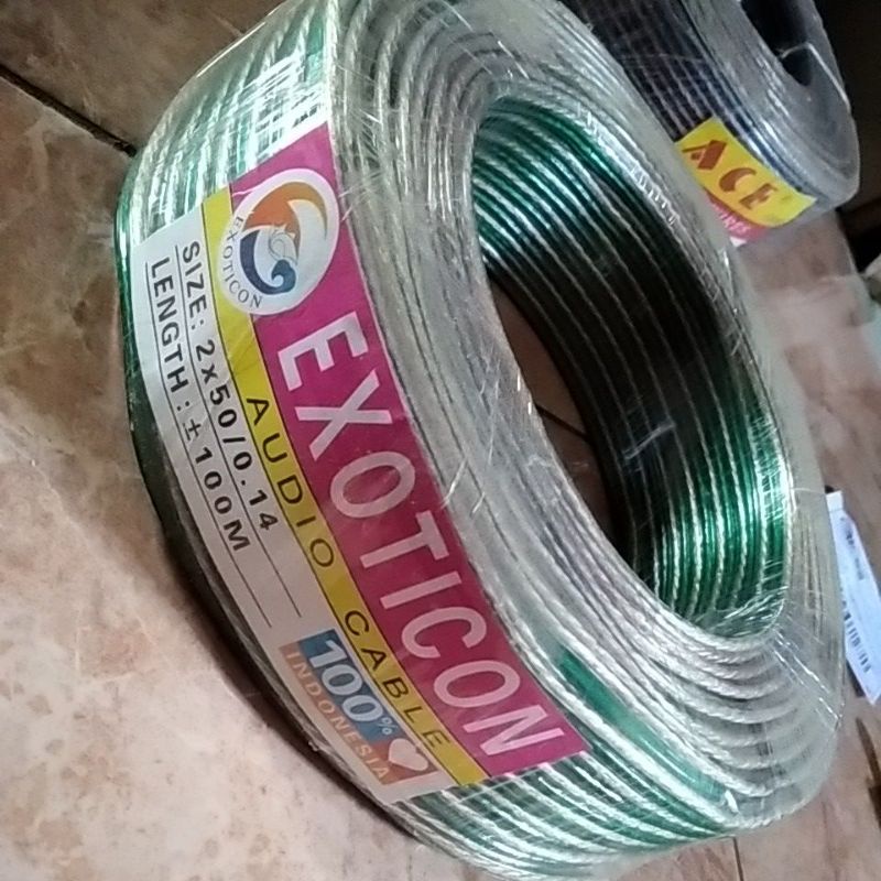 promo kabel listrik transparan ukuran 2×50