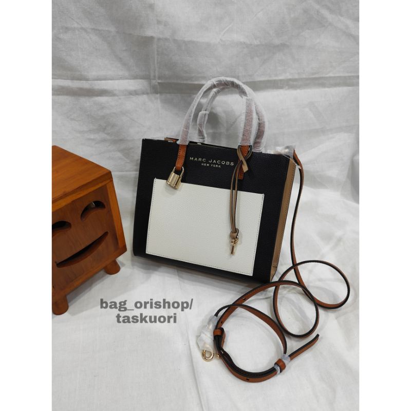 MJ MINI GRIND COLORBLOCK TOTE SMOKED ALMOND MULTI