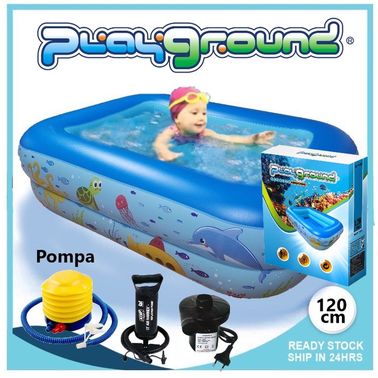Kolam Renang Anak / Kolam Mandi Bola Inflatable Bestway Pool 1,5 meter Kolam 4 Ring Baby SPA Murah-2RING ( 1,2Meter )
