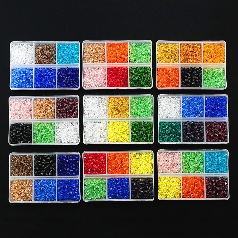 600 pcs grosir 4mm Kaca Bicone Beads Kristal beads Faceted Austria 5238 manik bordir