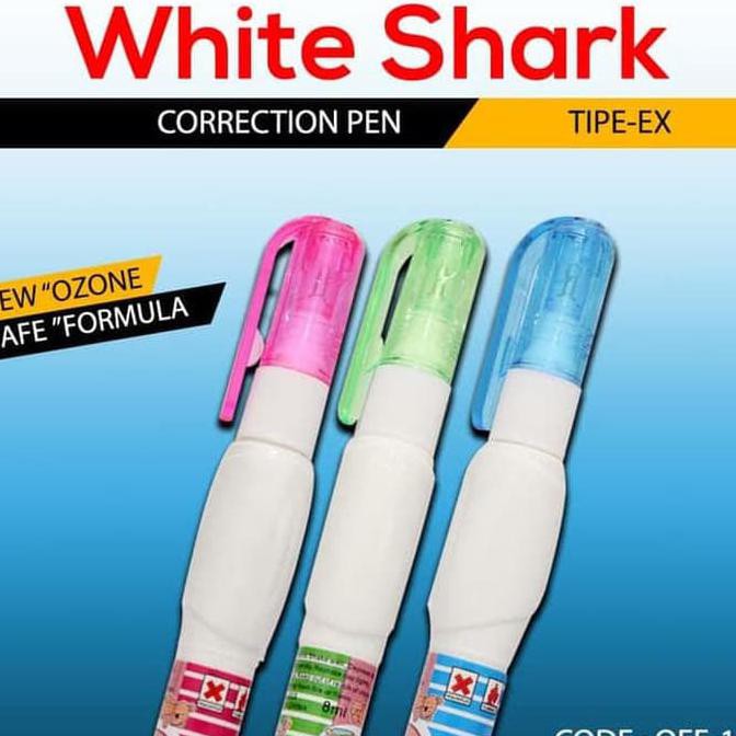 

JUAL TIP EX CAIR WHITE SHARK CORRECTION PEN QUICK DRY (OFF-19) MURAH