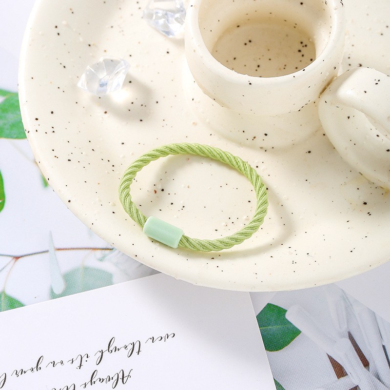 UNIK - F881 (1 PCS) Ikat Rambut Fashion Warna Warni / Karet Rambut Mini / Kuncir Rambut Fashion-Hijau