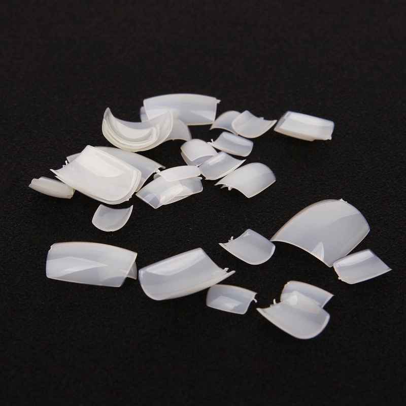 100pcs Acrylic Foot Fake Nails Toe Kuku Palsu Tips Nail Art Untuk UV Gel Manicure Buatan Kuku Jari Kaki Bening