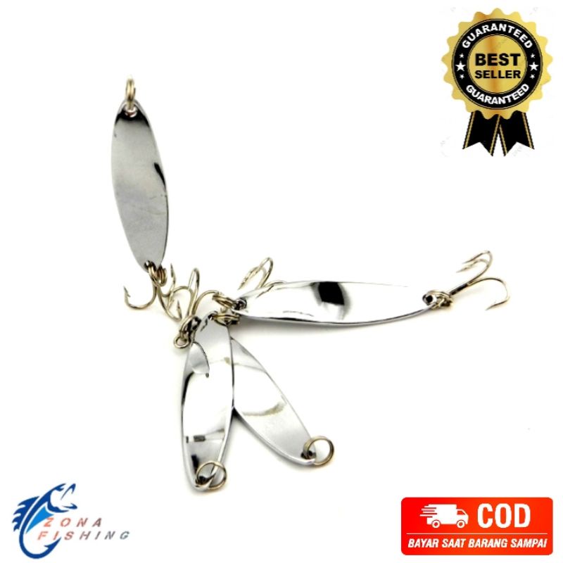 Umpan Spoon Metal Daido 6-22gram Set Treble Hook