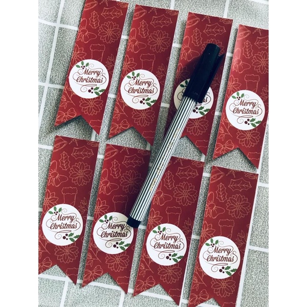 

[OM] 12 pcs stiker label segel natal christmas