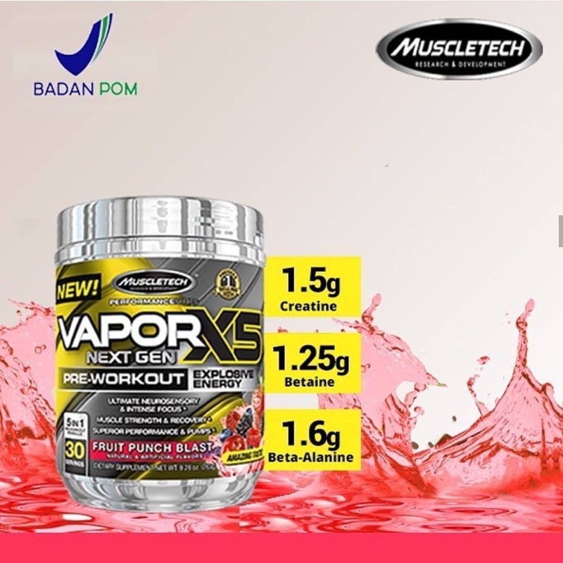 Muscletach Vapor X5 Next Gen 30 serving Vapor Next Gen , Pree Workout