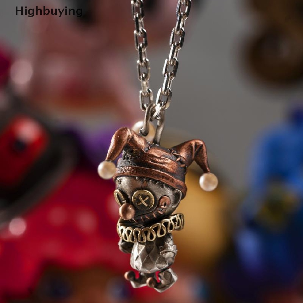 Hbid Kalung Rantai Liontin Boneka Badut Retro Warna Silver Untuk Pria