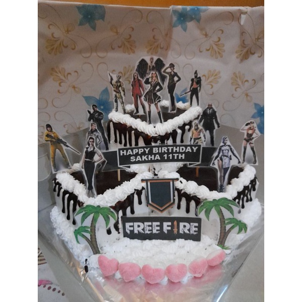 

cake ultah freefire