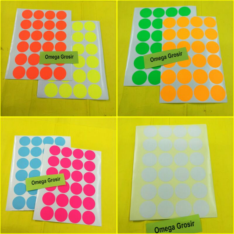 

Stiker Label 32 mm Warna Warni Sticker S 118 /bungkus