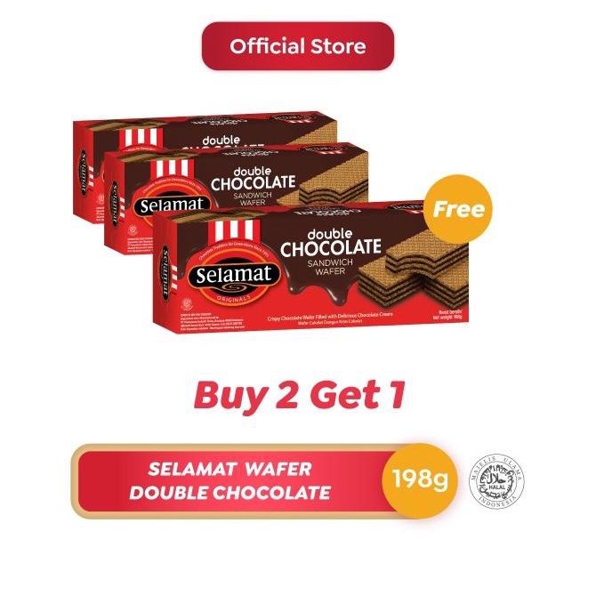 

Selamat Wafer Double Chocolate 198 g Buy 2 Get 1