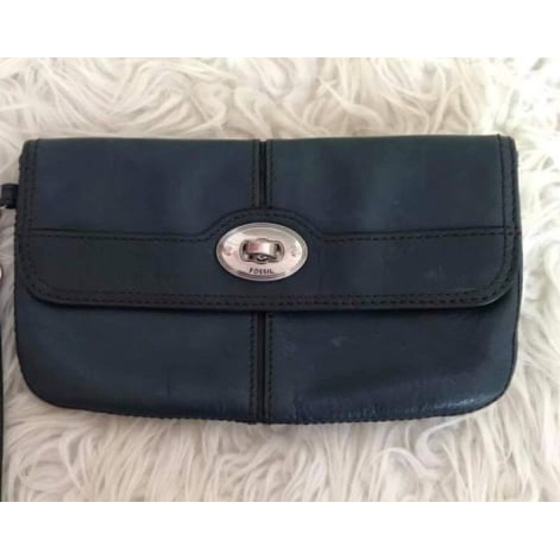 fossil maddox foldover clutch preloved auth