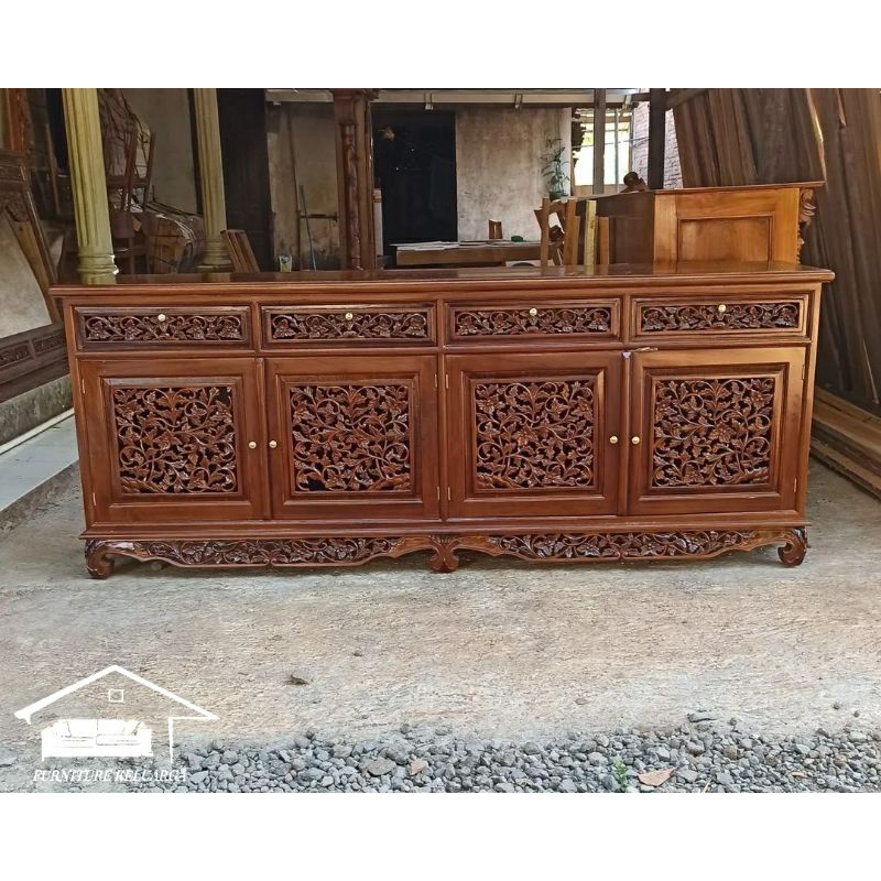 Bufet palembang / Bufet ukir jati jepara / Bufet jati / Bufet TV / Meja TV