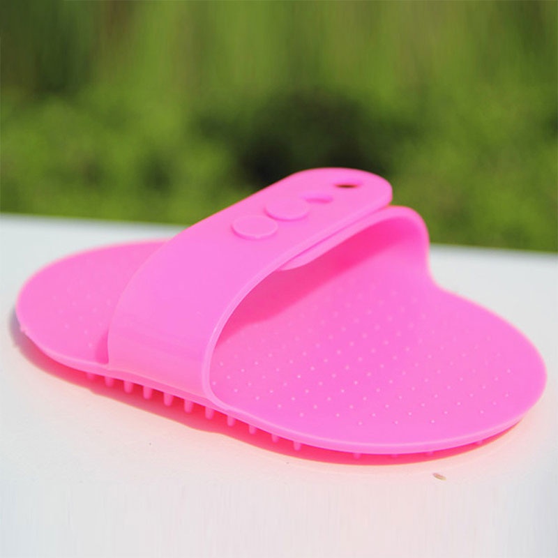 Sisi Bulu Hewan Anjing Kucing Pet Comb Brush Silicone for Bath Dog Cat - ol