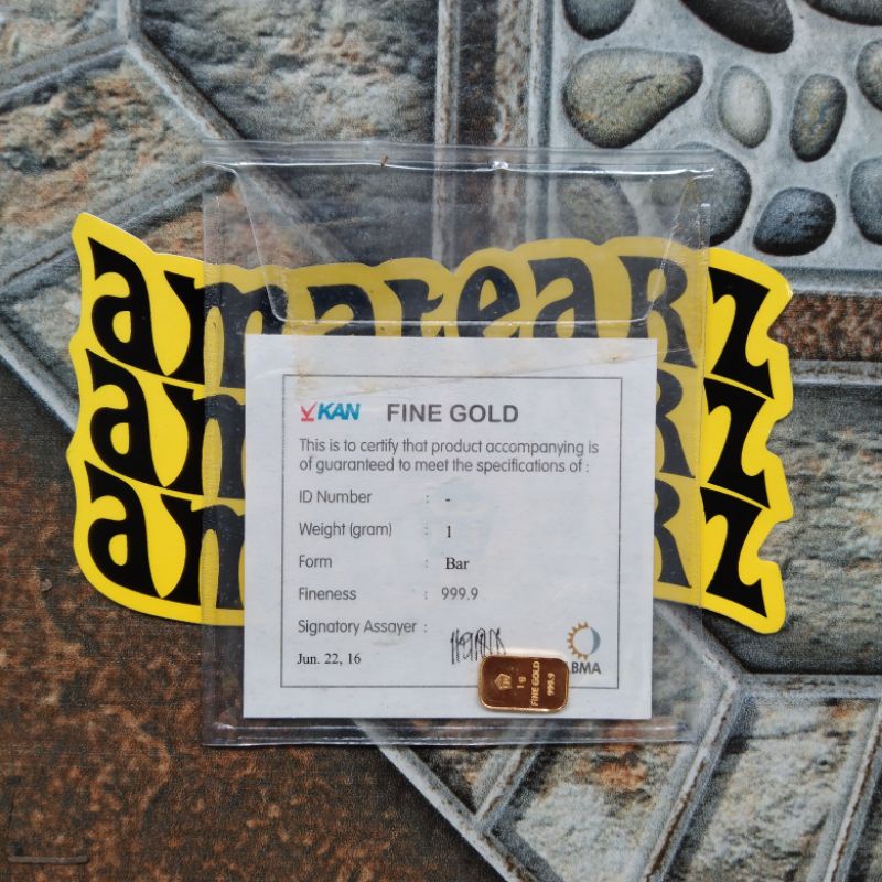 LOGAM MULIA ANTAM RETRO KLASIK 1 GRAM FINE GOLD 999,9 %