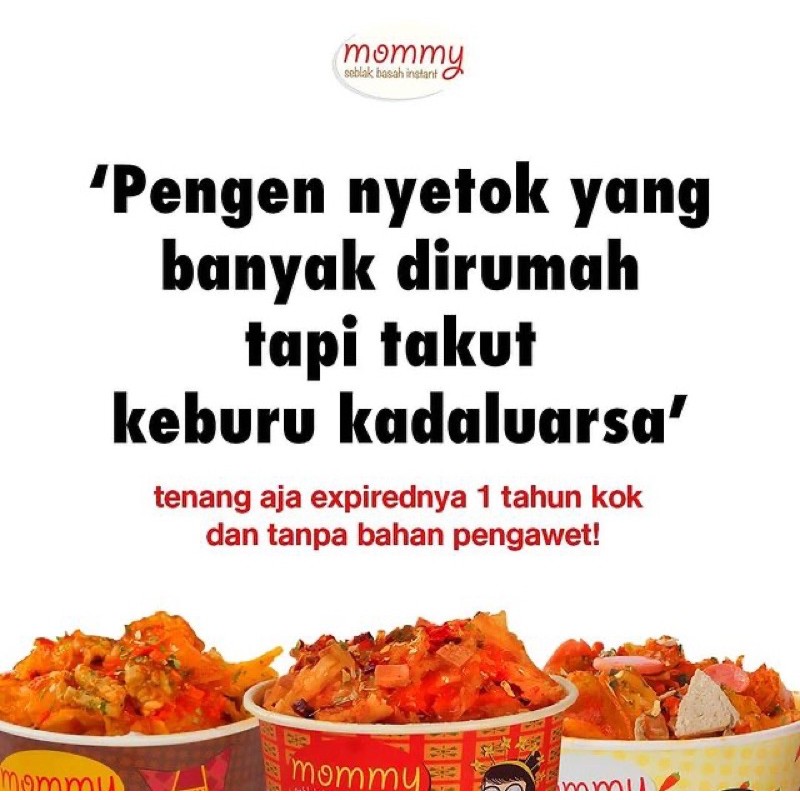 Seblak Instan Mommy Cukup Tinggal Seduh Atur Sendiri Pedasnya (100gr)