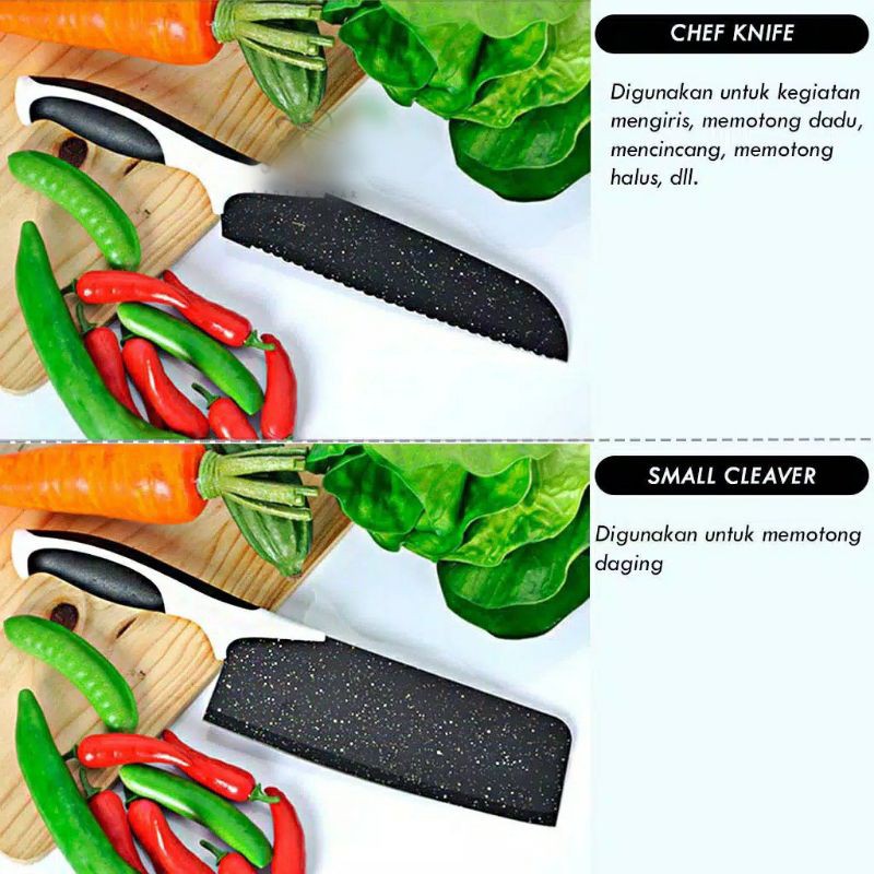 

(HOMEDECORA_ID) GARANSI UANG KEMBALI Kado Hadiah Set Pisau Peeler 5 pcs Bisa COD Jambi