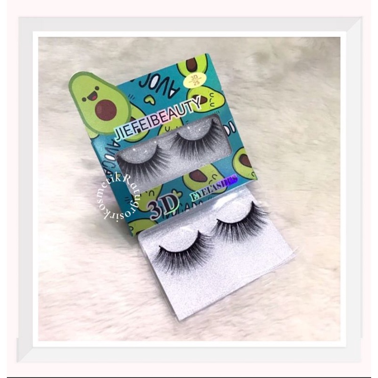 [ECER] BULU MATA PALSU JIEFEIBEAUTY AVOCADO 3D EYELASHES ISI 1 PASANG