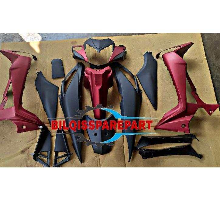 

Menarik.. MURAH cover full body halus supra x125 R / batman karburator merah doff
