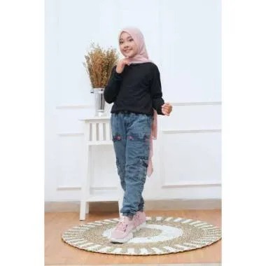 Celana jeans anak perempuan / celana panjang anak perempuan / celana cargo anak perempuan