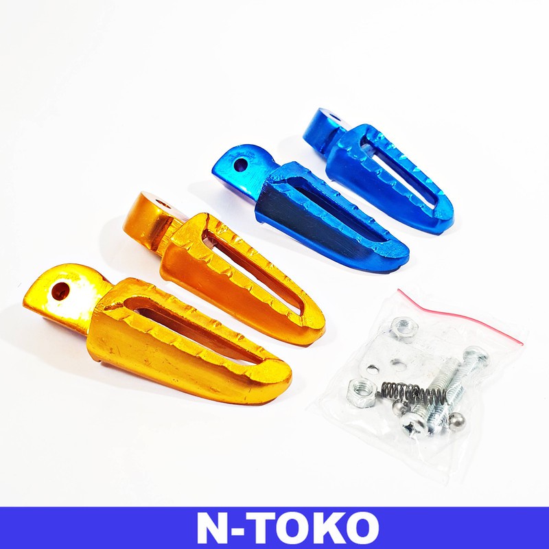 Step Belakang Beat Variasi Motor Anodized Biru Gold