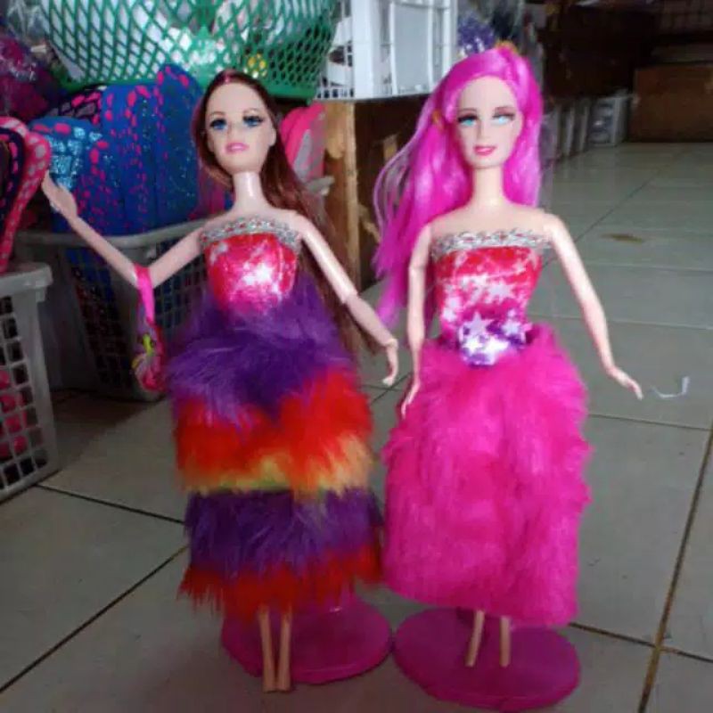 BAJU BARBIE BULU