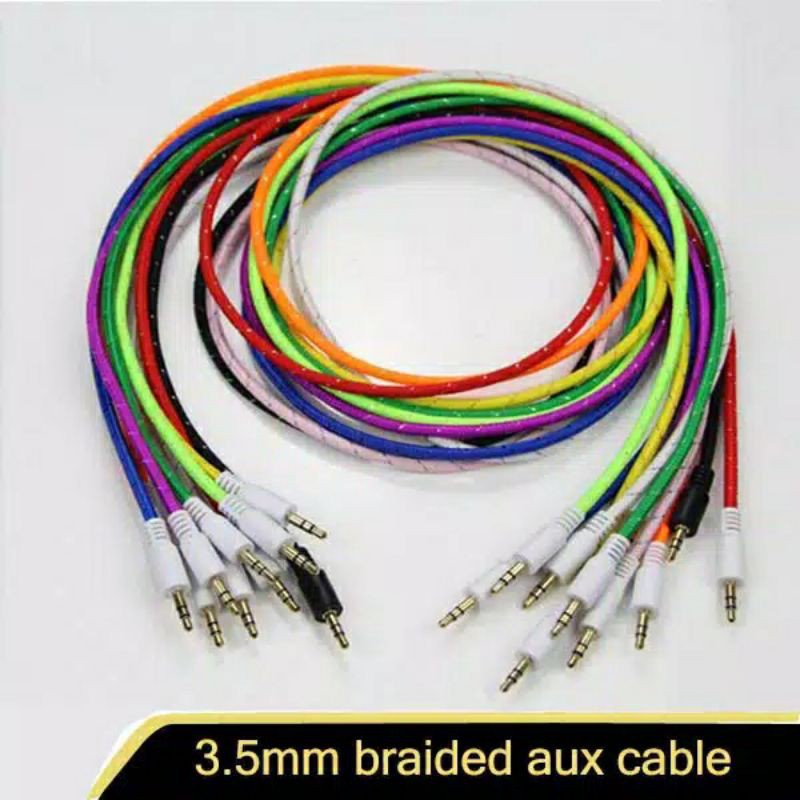 A1 Kabel Aux Audio 3.5mm | Penghubung HP ke Speaker Aktif Headunit Tape Mobil MP3 headset sound