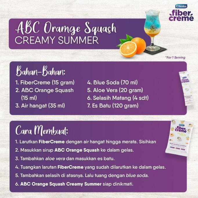 

[[BISA COD]] FiberCreme Jar 168gr + Sirup ABC Orange Squash 1pcs SPECIAL Kode 106