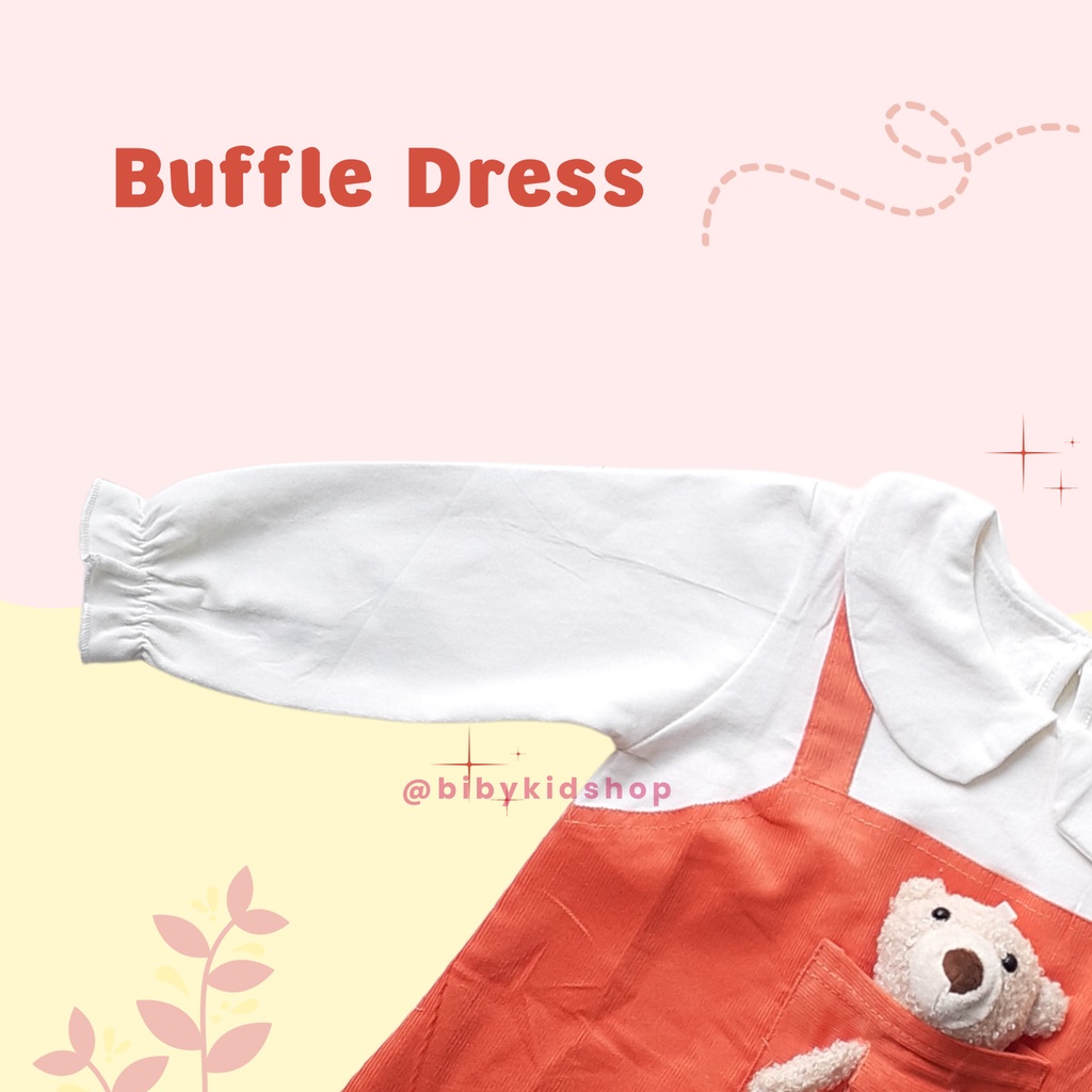 IMPORT Dress Bayi Perempuan Anak 6 12 Bulan Boneka Lengan Panjang Baby Newborn Baju Gaun Lucu