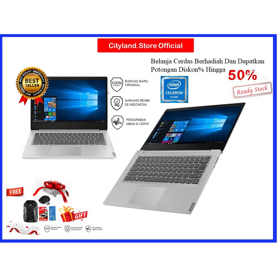 Laptop Lenovo Ideapad S145 AMD A9-9125/ Intel Celeron N4020 4GB/1000GB HDD-256GB SSD Win 10 14