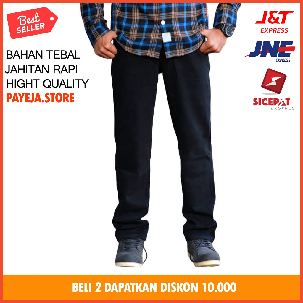Celana Jeans Pria Standar JUMBO BIG SIZE Celana Panjang Pria Jeans Levis Cowok JUMBO Denim F1C4
