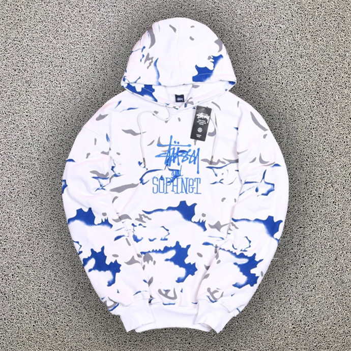 JAKET SWEATER HOODIE STUSSY SIGNATURE SCRIPT TIE DYE AUTHENTIC PREMIUM - M