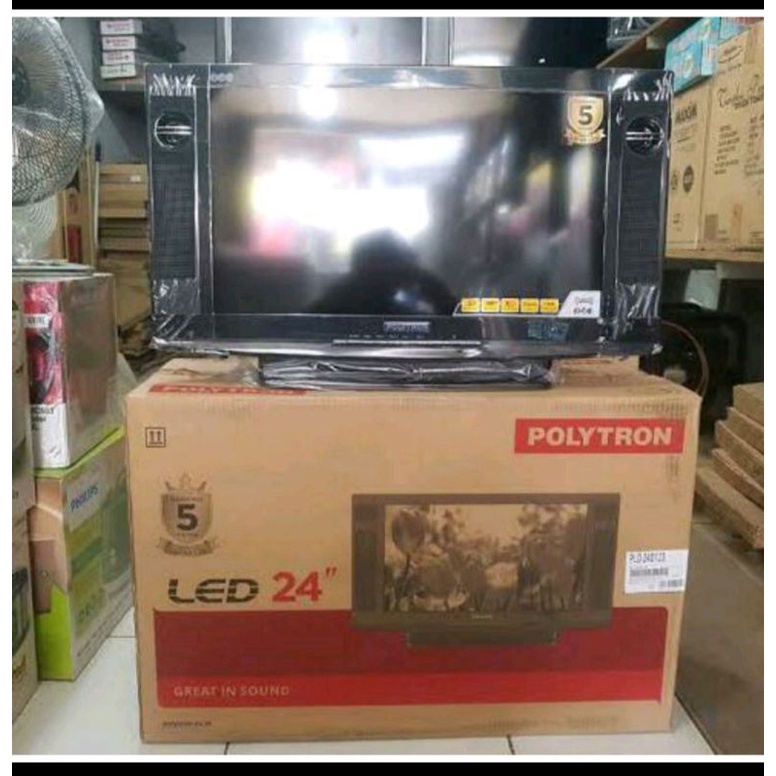LED TV POLYTRON PLD-24D123 / 24 Inch *(USB Movie, digital tv,HDMI) ( tv tabung)