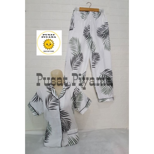 PIYAMA BAJU TIDUR CEWEK MOTIF COCO DAUN / BAJU TIDUR WANITA DEWASA MOTIF COCO DAUN /PIYAMA COCO DAUN