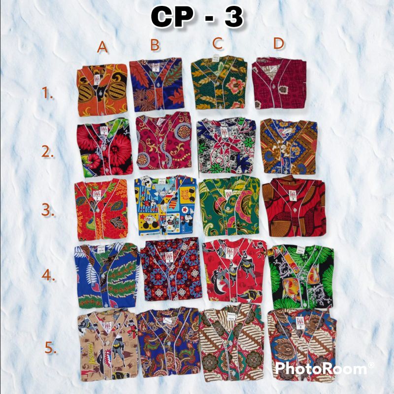 Baju tidur batik bagan anak size 3 / piyama anak cewek cowok / baju tidur bayi / piyama baby lucu / 
