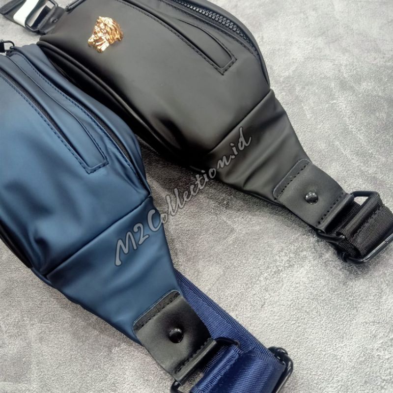 waistbag Versace parasut Waterproof / Belt Bag tas pinggang parasut Premium impor