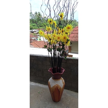 HIASAN BUNGA KRISAN BAMBU ULIR