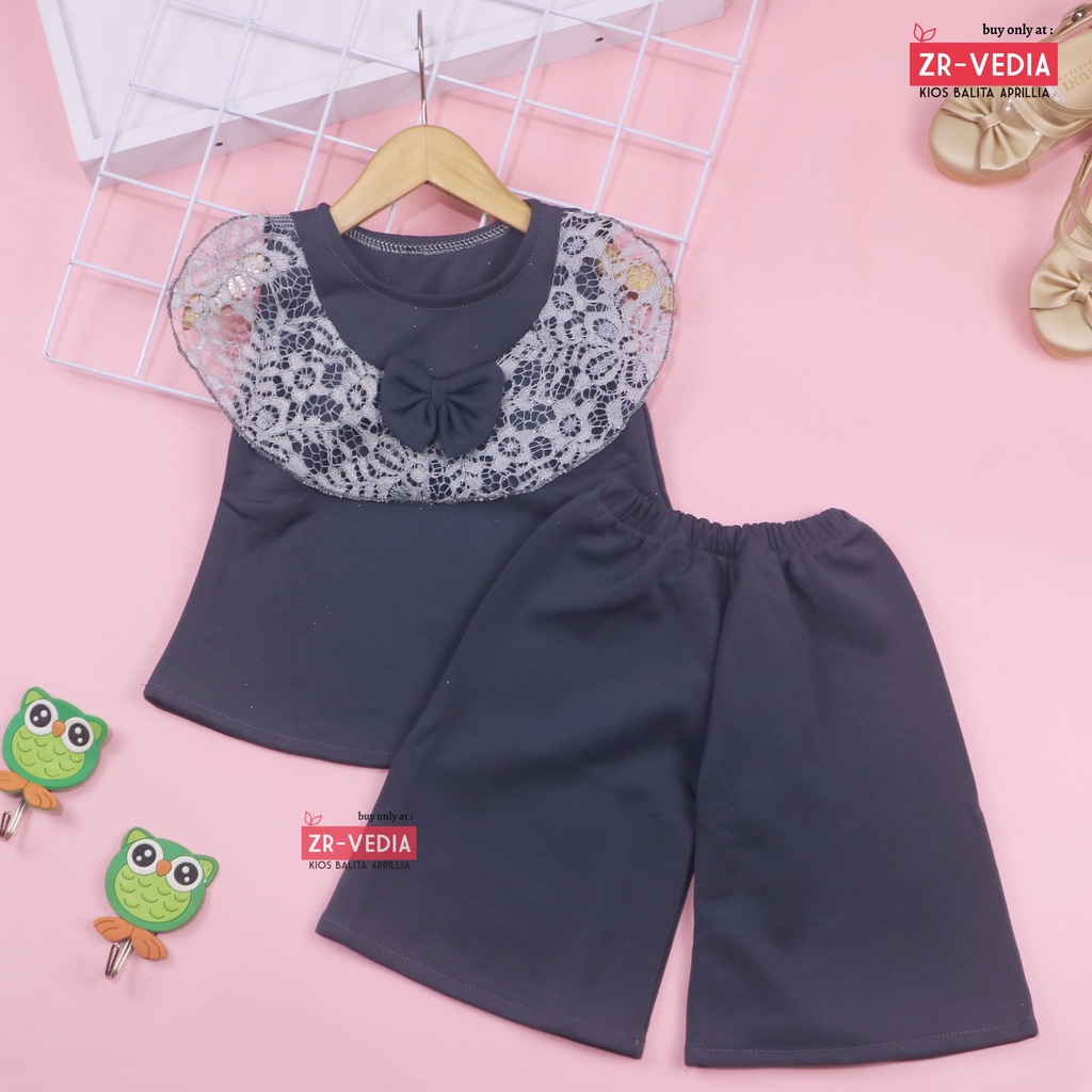 (POLOS) Setelan Intana Anak uk 1-4 Tahun / Set Bawahan Kulot Perempuan Baju Model Dress Atasan Cewek Import