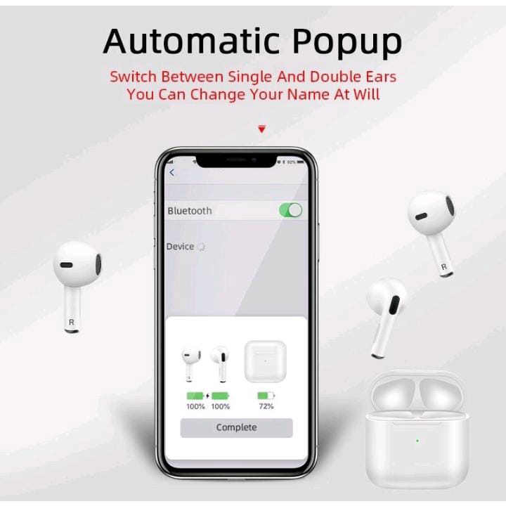 Inponds Pro4 Earphone Blutooth For Android &amp; Ios iphone